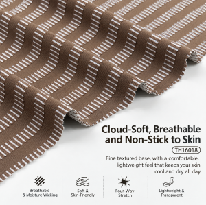 Striped Texture Jacquard Swimwear Fabric #TH16018 | 75% Nylon 15% Polyester 10% Elastane