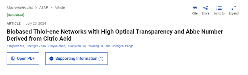 Biobased Thiol-ene Networks