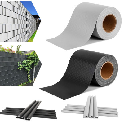 Privacy Screen Strips Fence Including Clips, Privacy Screen Fence Film PVC Privacy Screen Strips Double Rod Mats for Garden Fence, Balcony/ Various Colours