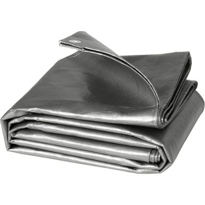 PE Cover Tarpaulin Industrial Tarpaulin Waterproof Protective Cover, 3x4m, Light grey