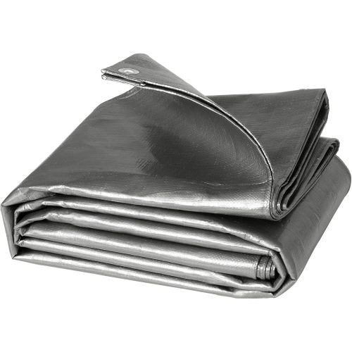 PE Cover Tarpaulin Industrial Tarpaulin Waterproof Protective Cover, 3x4m, Light grey