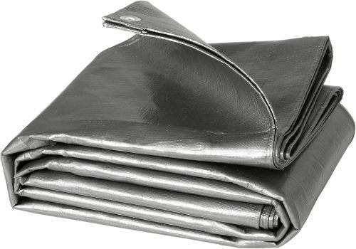 PE Cover Tarpaulin Industrial Tarpaulin Waterproof Protective Cover, 3x4m, Light grey