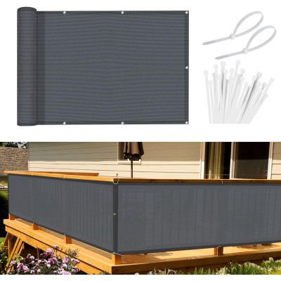 0.9*6m Wind Protection And UV Protection Balcony Privacy Screen With Eyelets And Cable