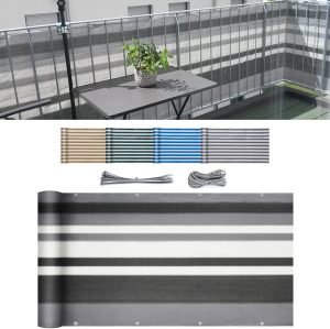 0.9*6m Balcony Privacy Screen - Wind & UV Protection with Eyelets and Cable - Tailored OEM/ODM Solutions for Wholesale and Distribution Networks