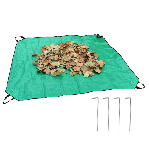 High-Quality Yard Leaf Tarpaulin - 200 x 200 cm Waterproof Reusable Leaf Collector with 4 Handles for Garden Waste Management - OEM, ODM, and Wholesale Opportunities Available for Distributors