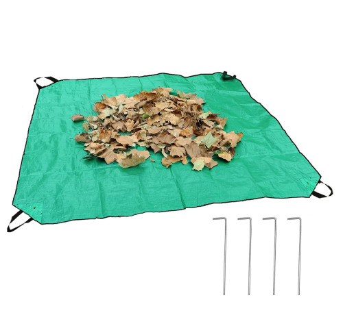 High-Quality Yard Leaf Tarpaulin - 200 x 200 cm Waterproof Reusable Leaf Collector with 4 Handles for Garden Waste Management - OEM, ODM, and Wholesale Opportunities Available for Distributors