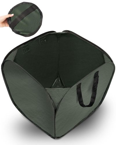 46 Gallon Pop Up Trash Can for Camping Yard Garden Lawn & Leaf Waste Bag Foldable Camping Recycle Bin