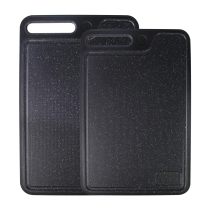 Kitchen Faux Marble Plastic Cutting Board With Garlic Grinder, Built-In Anti-Splash Groove, Non-Slip Design