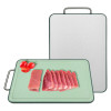 Stainless Steel Cutting Board| 11" X 16" with Solid Stainless Steel Carry Handle, Invisible Spill-Proof Grooves, Full Wrap-Around Non-Slip