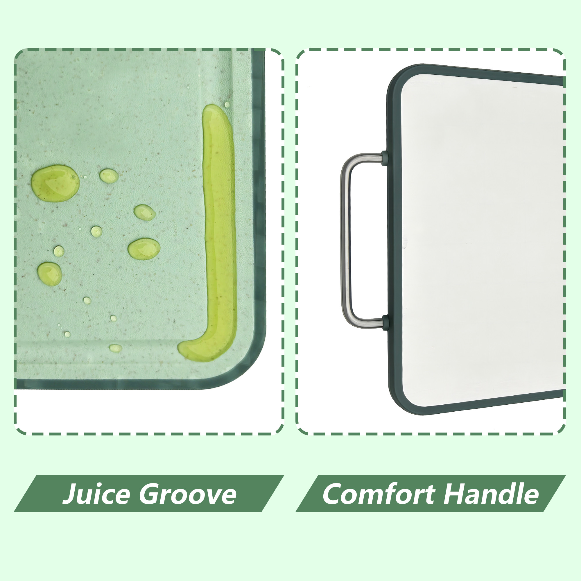 Double-Sided Stainless Steel Plastic Cutting Board