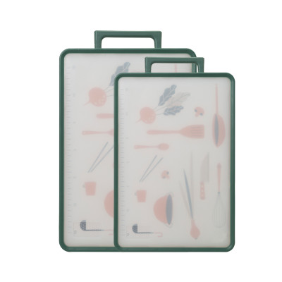 Customisable Meto Plastic Chopping Board |  11" X 16" with Garlic Grinder, Built-in Anti-Splash Groove, Non-Slip Design, Scale