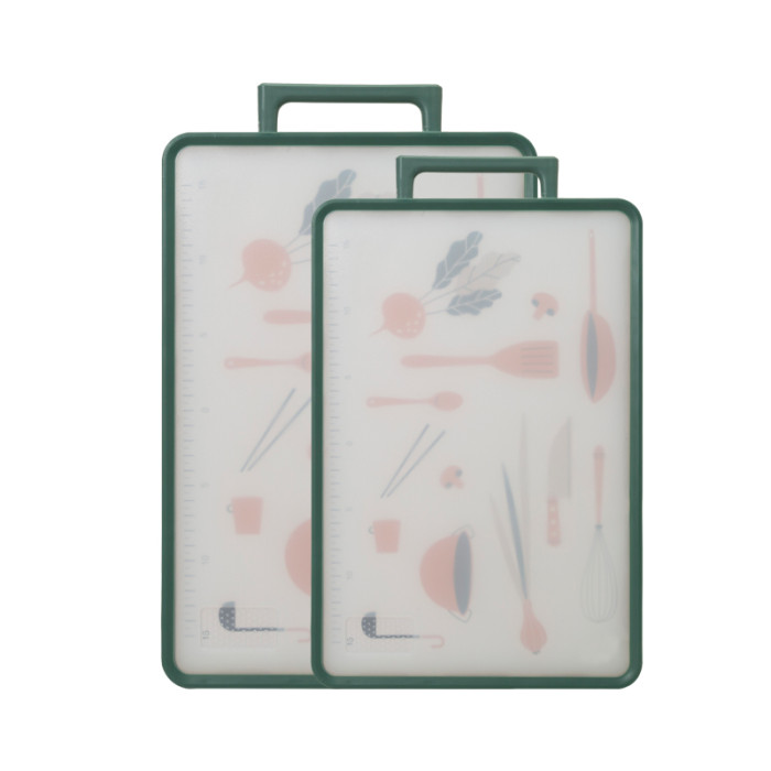 Customisable Meto Plastic Chopping Board |  11" X 16" with Garlic Grinder, Built-in Anti-Splash Groove, Non-Slip Design, Scale