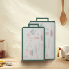 Customisable Meto Plastic Chopping Board |  11" X 16" with Garlic Grinder, Built-in Anti-Splash Groove, Non-Slip Design, Scale