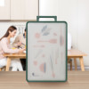 Customisable Meto Plastic Chopping Board |  11" X 16" with Garlic Grinder, Built-in Anti-Splash Groove, Non-Slip Design, Scale