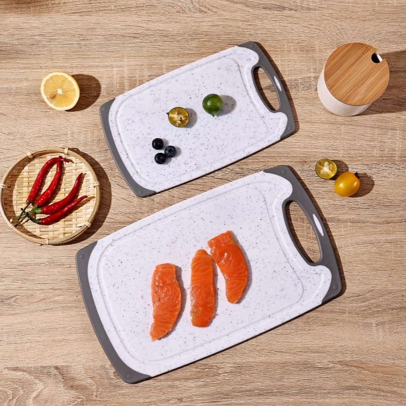 Custom Kitchen Double-Sided Plastic Cutting Board Set