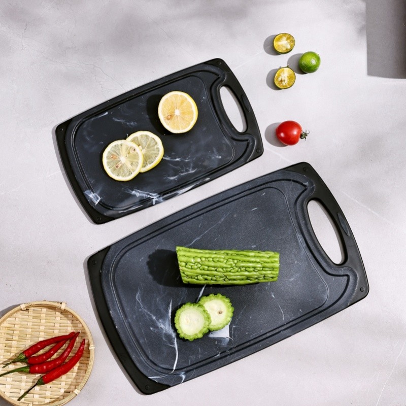 Custom Kitchen Double-Sided Plastic Cutting Board Set