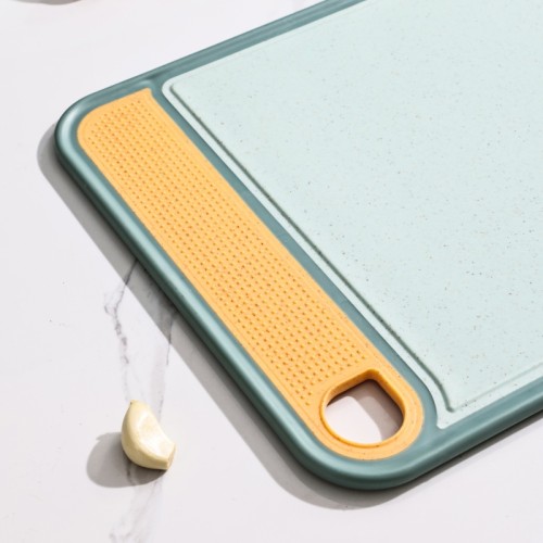 Kitchen Double-Sided Plastic Cutting Board |  10.6" X 15" With Non-slip Feet and Juice Collector.