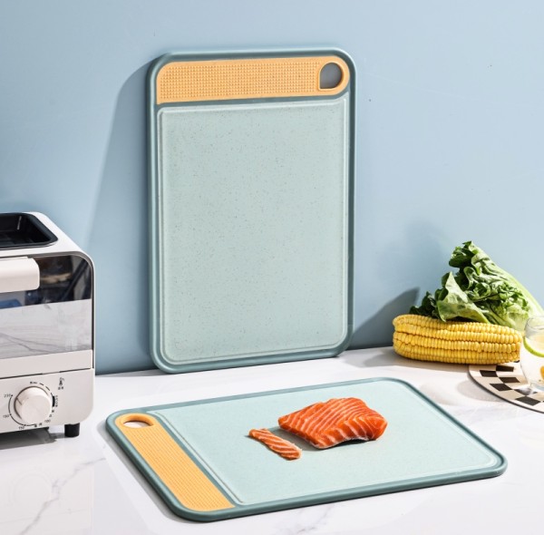 Wholesale Kitchen Double-Sided Plastic Cutting Board 10.6" X 15" With Non-slip Feet and Juice Groove