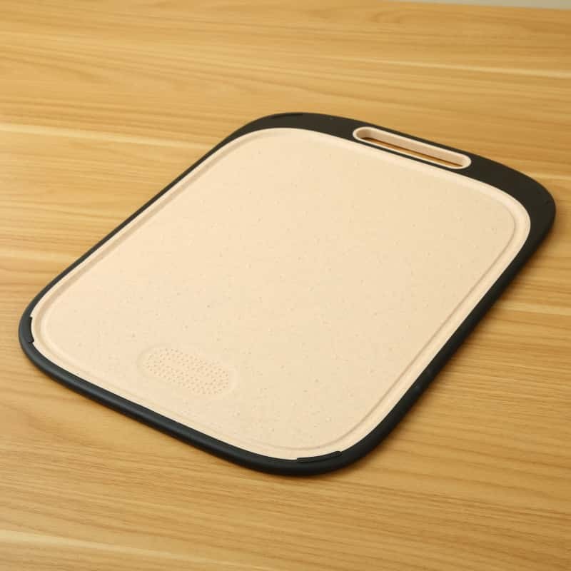 Wheat straw double-sided plastic chopping board