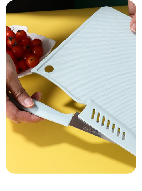 Wholesale Convenient Outdoor Camping Side Dish Tool Kit Convenient Two-In-One Household Kitchen Multi-Function Plastic Cutting Board