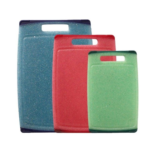 カスタマイズされたカラフルなフラッシュドットフェイクマーブル滑り止めまな板大・中・小コンボセット