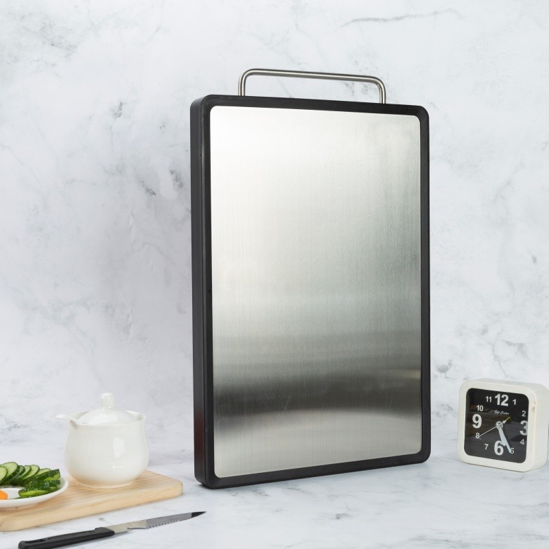 Double-Sided Stainless Steel Plastic Cutting Board