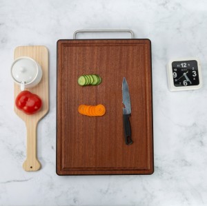 Custom Stainless Steel And Wood Non-Slip Double Sided Use Large Cutting Boards