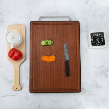 Custom Stainless Steel And Wood Non-Slip Double Sided Use Large Cutting Boards