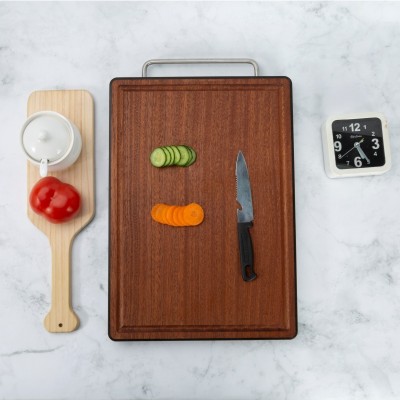 Custom Stainless Steel And Wood Non-Slip Double Sided Use Large Cutting Boards