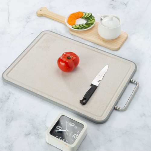 Wholesale SUS 304 Double-Sided Stainless Steel Cutting Board Wheat Straw Chopping board Manufacturer