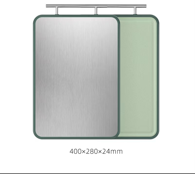 Double-Sided Stainless Steel Plastic Cutting Board