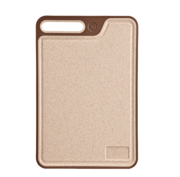 Faux Marble Plastic Cutting Board Built-in Anti-splash Groove, Non-slip Design, Scale