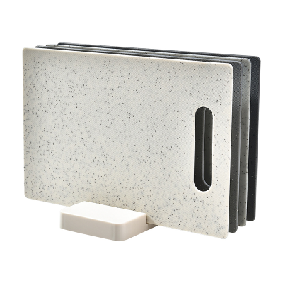Kitchen Non-Slip  Plastic Cutting Board 7.28"X11.2" With Storage Rack