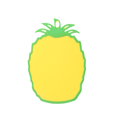 Wholesale Kitchen PP Pineapple Plastic Cutting Board with Handle  With Anti-Slip Foot Pad and Double-Sided Design
