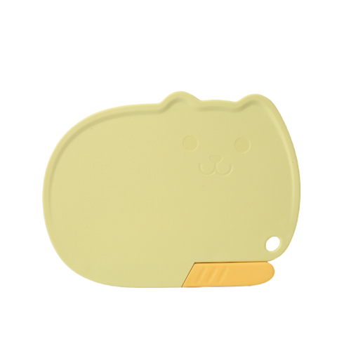 Großhandels-Katzenform Kleines Kunststoff-Schneidebrett in Form einer Katze mit einem Messer