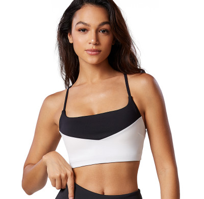 Halter Scoop Neck Sports Bra White | OEM