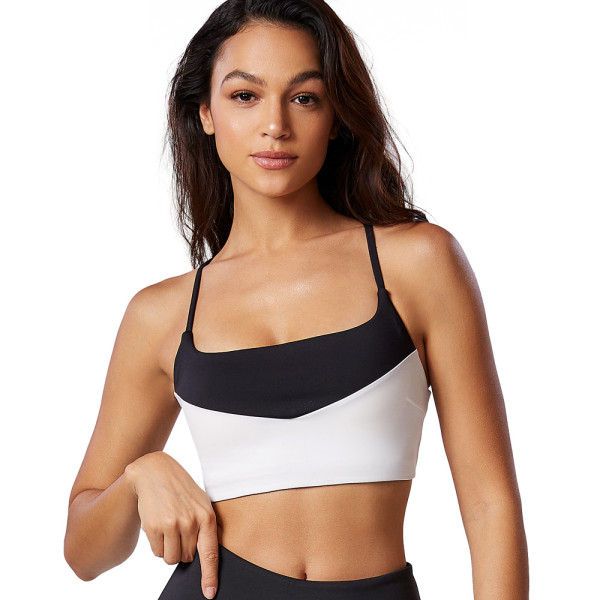 Halter Scoop Neck Sports Bra White | OEM