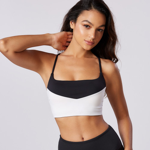 Halter Scoop Neck Sports Bra White | OEM