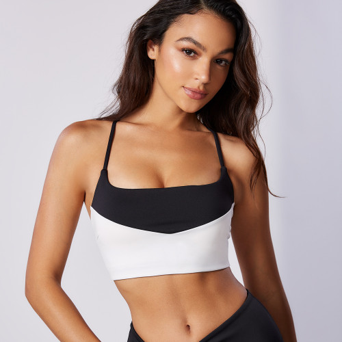 Halter Scoop Neck Sports Bra White | OEM