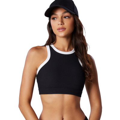 High Neck Yoga Sports Bra Black | OEM