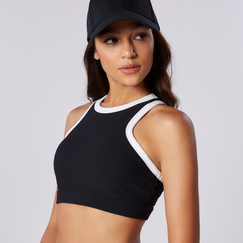 High Neck Yoga Sports Bra Black | OEM