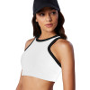 Knit Sports Bras | Black Bulit-in Bra High Neck Racerback Bras | Retail