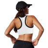 Knit Sports Bras | Black Bulit-in Bra High Neck Racerback Bras | Retail