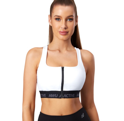 Removable Pads Zipper Sports Bra | OEM