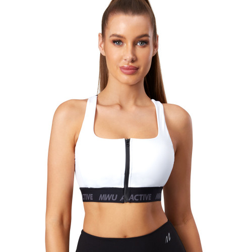 Removable Pads Zipper Sports Bra | OEM