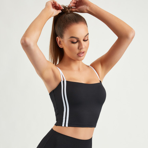 Spaghetti Straps Sports Bra Black | OEM