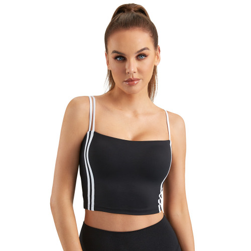 Spaghetti Straps Sports Bra Black | OEM