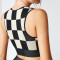 High Neck Lattice Sports Bra Grey | OEM