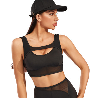 Hollow Scoop Neck Yoga Sports Bra | OEM