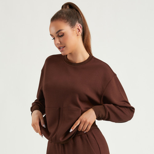 Loose Round Neck Sweatshirts Pullover Tops | OEM